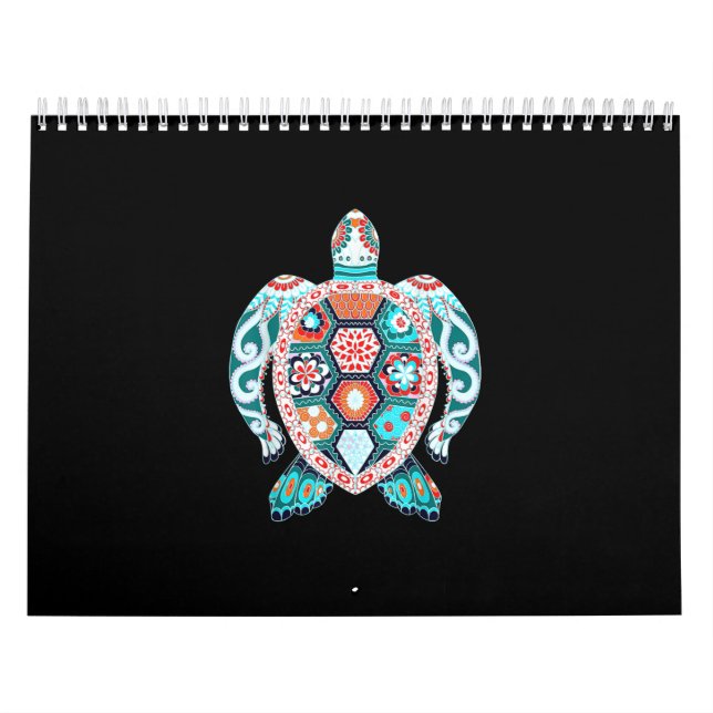 Cute Turtle - Sea Turtle Sea Ccean Beach Älskare Kalender (Omslag)