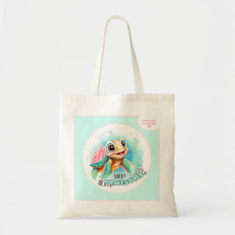 Cute Turtle Summer Vacation Personlig Girl Tygkasse