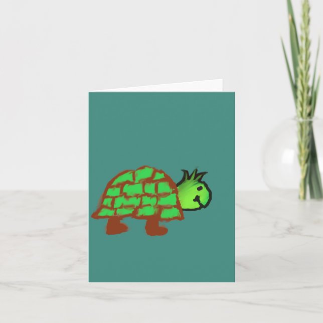 Cute Turtle Tack Kort (Framsida)