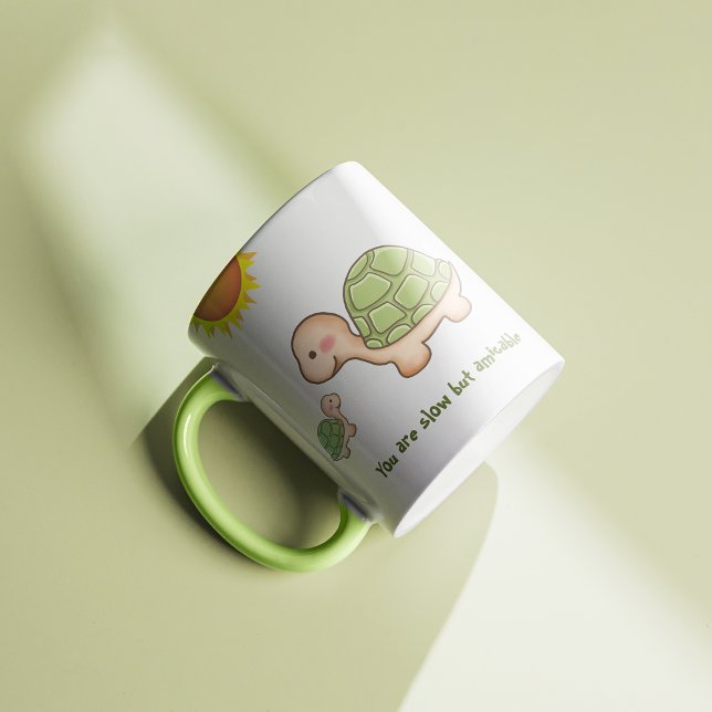 Cute turtle tecknad Coffee Mugg (Cute turtle cartoon Coffee Mug
)