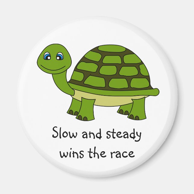 Cute Turtle Tecknad Magnet (Framsidan)