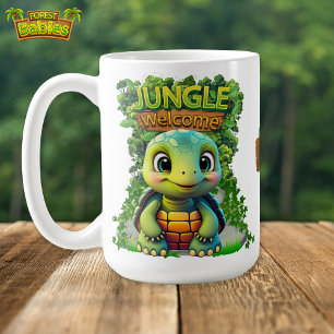 Cute Turtle Whimsical Tortoise Animal Graphic 🐢 Kaffemugg