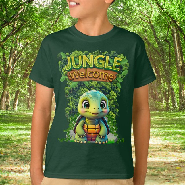 Cute Turtle Wildlife Animal Tortoise Character 🐢 T Shirt (Fun Jungle Baby Turtle T-shirt, Cute Tortoise Woodland Wildlife Tee, Animal Nature-Inspired Shirt 🐢)