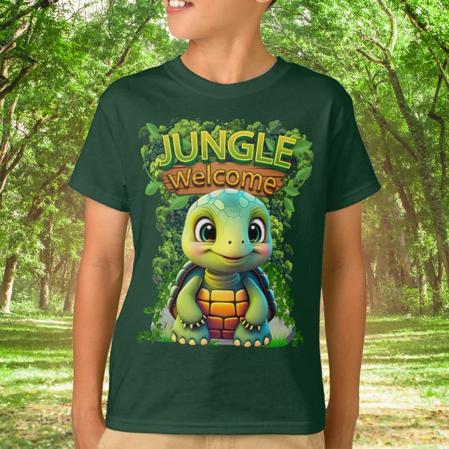 Cute Turtle Wildlife Animal Tortoise Character 🐢 T Shirt (Fun Jungle Baby Turtle T-shirt, Cute Tortoise Woodland Wildlife Tee, Animal Nature-Inspired Shirt 🐢)