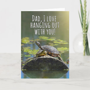 Cute Turtles från lycklig Fars dag som svänger ut Helgkort