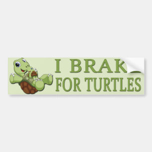 Cute Turtles - Jag bromsar för Turtles Bildekal