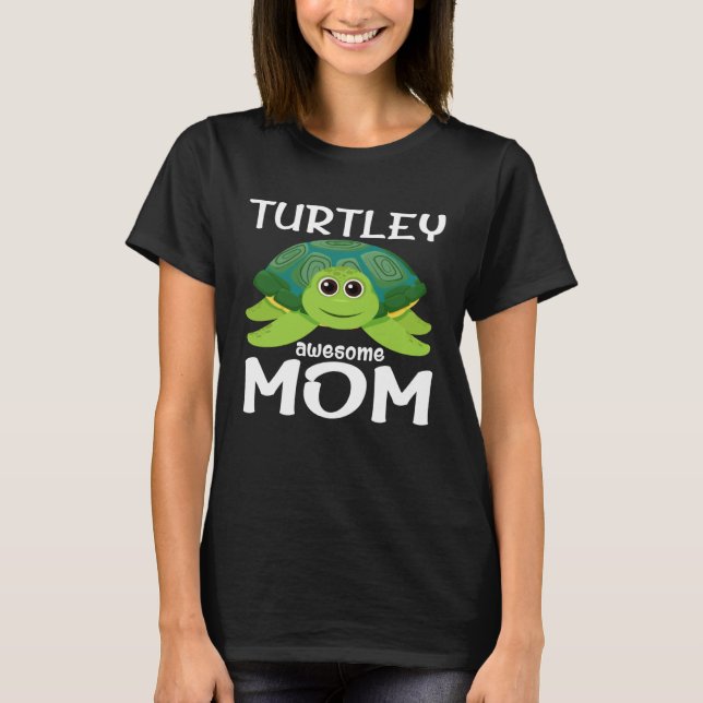 Cute Turtley Awesome Mom Turtle  Womens   1 T Shirt (Framsida)