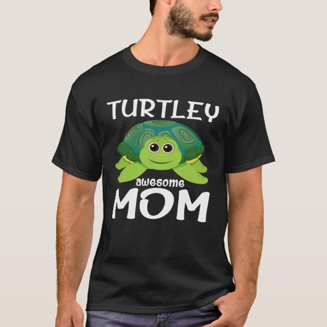 Cute Turtley Awesome Mom Turtle  Womens   1 T Shirt (Framsida)