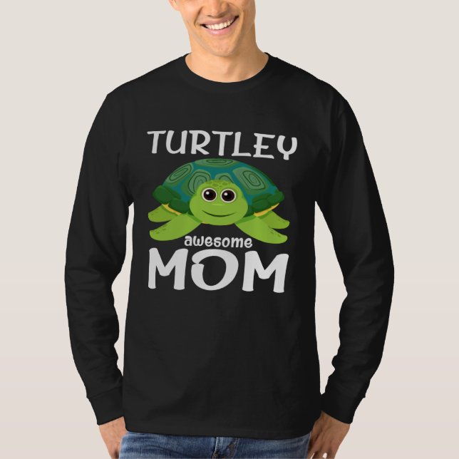 Cute Turtley Awesome Mom Turtle  Womens   1 T Shirt (Framsida)