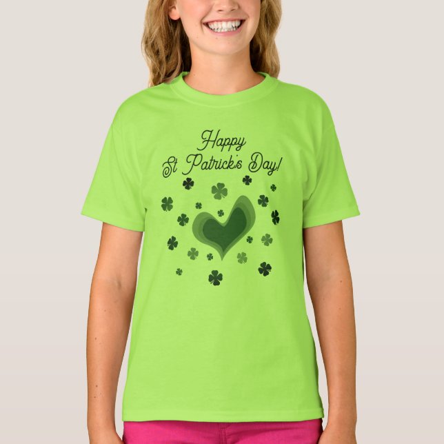 Cute turturturturskare klöver St patrick's day tsh T Shirt (Framsida)