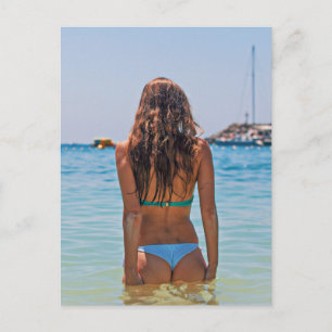 Cute Tushy Bikini-stranden Vykort