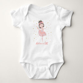 Cute Tutu Ballerina Girl First Birthday T Shirt