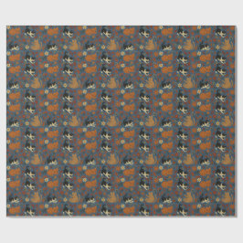Cute Tuxedo and Orange Tabby Cats Autumn Presentpapper