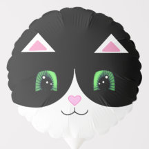 Cute Tuxedo Cat Lycklig Ansikte