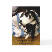 Cute Tuxedo Cat Purr-fect-julkort