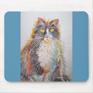 Cute Tuxedo Cat Teckning, Musmatta Pad