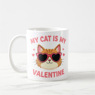 Cute Tuxedo Cat Valentine Day Heart Cat Lover Kaffemugg