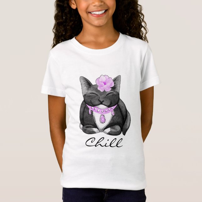 Cute Tuxedo Kattunge Tee Shirt (Framsida)
