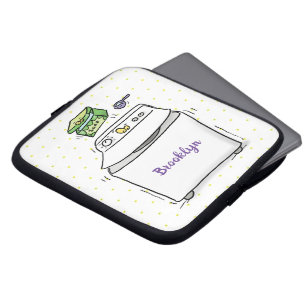 Cute tvättande tecknad för maskin tvätt laptop fodral