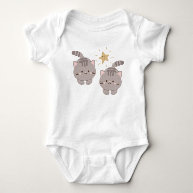 Cute twin kattunge t shirt (Framsida)