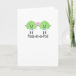 Cute Twin Newborn Boys ärter i en Pod Kort