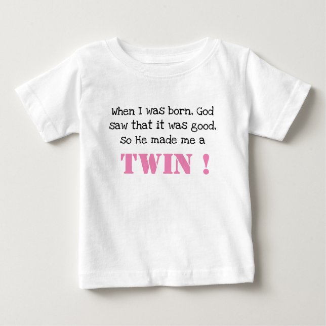 Cute Twin Saming T Shirt (Framsida)