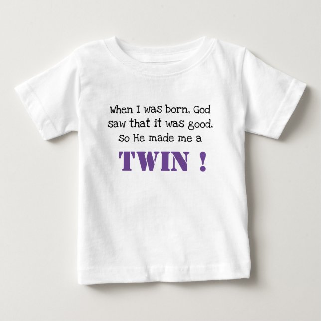 Cute Twin Saming T Shirt (Framsida)