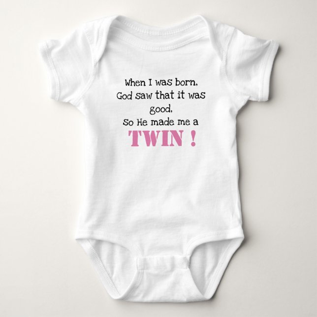 Cute Twin Sayed Baby Bodykostym T Shirt (Framsida)