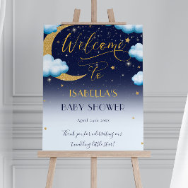 Cute Twinkle Twinkle Little Star Boy Shower Poster