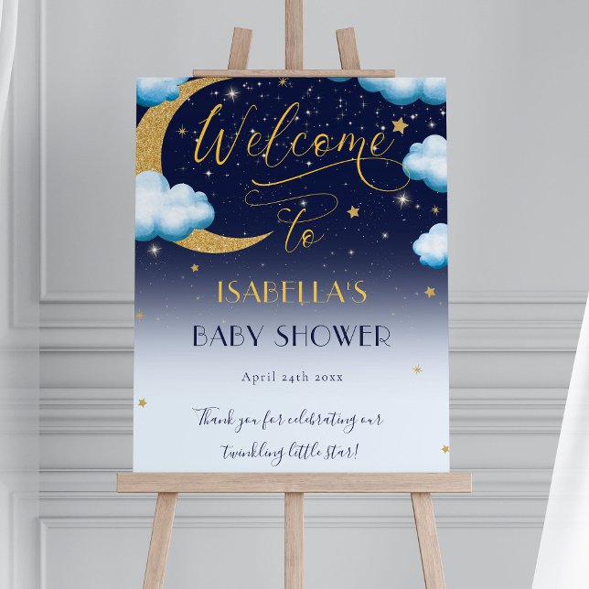 Cute Twinkle Twinkle Little Star Boy Shower Poster (Skapare uppladdad)