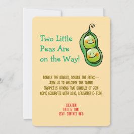 Cute Two äras in a Pod Twin Shower Inbjudan