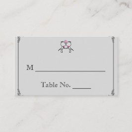 Cute Two Grooms Kissing Gay Bröllop Place Cards Placeringskort
