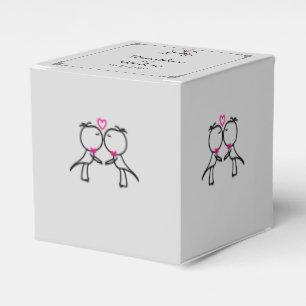 Cute Two Grooms Kissing Gay Wedor Box Presentaskar