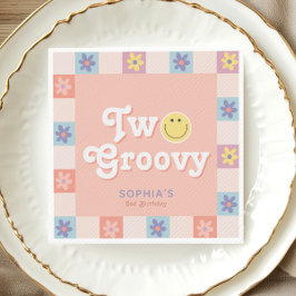 Cute Two Groovy Boho 2:a födelsedagen Pappersservett