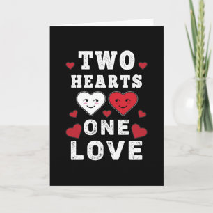 Cute Two Hearts En Kärlek-dag Alla hjärtans dag Kort