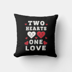 Cute Two Hearts En Kärlek-dag Alla hjärtans dag Kudde