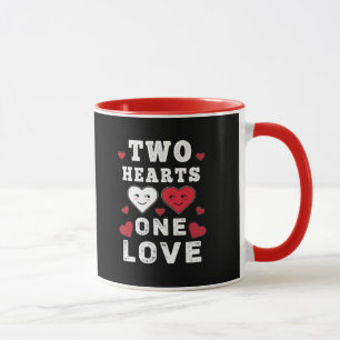 Cute Two Hearts En Kärlek-dag Alla hjärtans dag Mugg