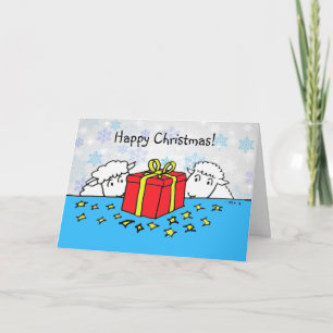 Cute Two Little Sheft Gift jul Kort