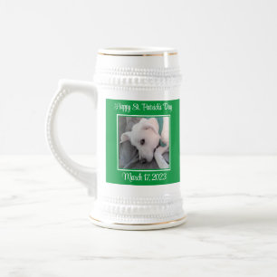 Cute Two Photo St. Patrick Day Grönt Lazy Hund Sejdel