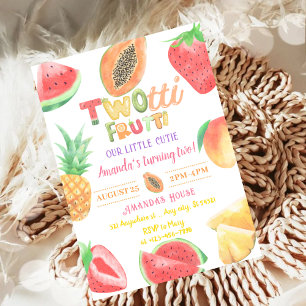 Cute Twotti Frutti Birthday-inbjudan Inbjudningar