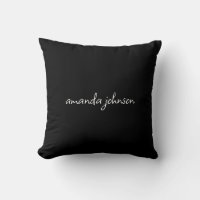 Cute Typography Black and White Monogram Fullt Nam