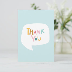 Cute Typography Coral Flat Tack you Card Kort