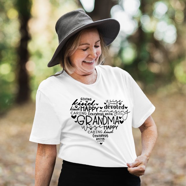 Cute Typography Heart Grandma Granny Nana T Shirt (Skapare uppladdad)
