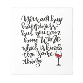 Cute Typography Vin Humor Anteckningsblock