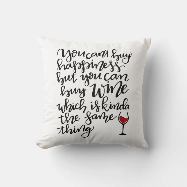 Cute Typography Vin Humor Kudde (Framsida)