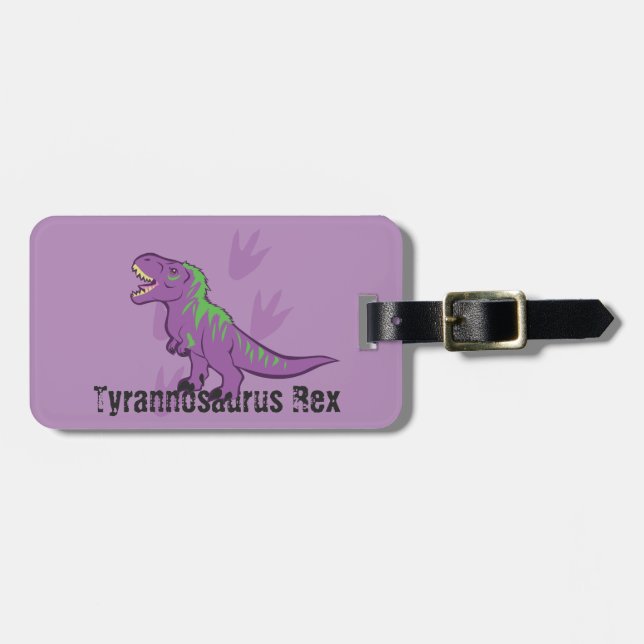 Cute Tyrannosaurus Rex Bagagebricka (Horisontell Framsida)
