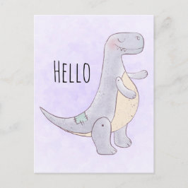 Cute Tyrannosaurus Rex Dinosaur Leksak Hej Vykort