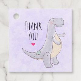 Cute Tyrannosaurus Rex Dinosaur Leksak Tack Gåvor Etiketter