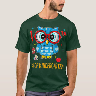 Cute Uggla 100-dagen Kindergarten Funny 100 dagar T Shirt