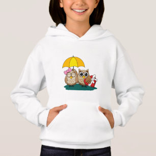 Cute Uggla Älskare w/ Umbrella & Red Chocolate Box T Shirt